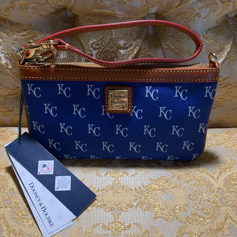 SOLD KC Royals Dooney & Bourke Slim Wristlet BNWT